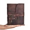 LEATHER VILLAGE Leather Journal – 200 Handmade Vintage Deckle Edge Paper – Leather bound Journal For Women Men- Vintage Key Closure - Book of Shadows - 6X4 inches (A6) - Fuchsia